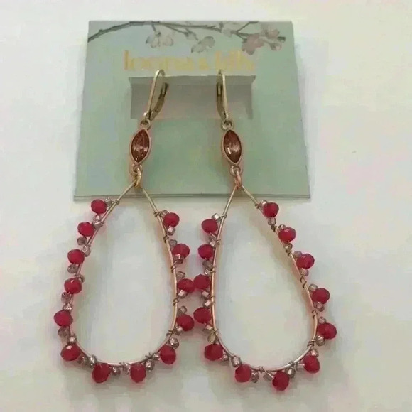 Lonna & Lilly new Gold Tone Open Drop Earrings - Picture 4 of 8